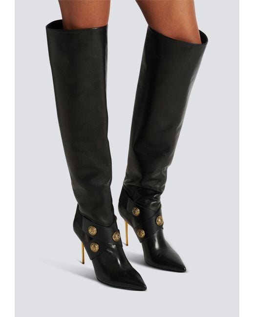 Balmain Black Alma Heeled Boots
