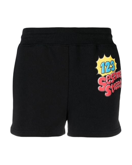 Moschino Black Sesame Street Track Shorts
