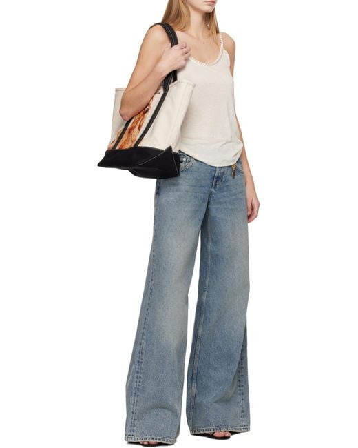 Stella McCartney Black Dog-Print Tote Bag