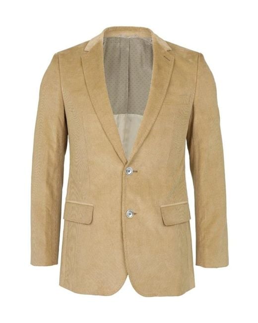 Boss Natural Single-Breasted Suit Jacket for men