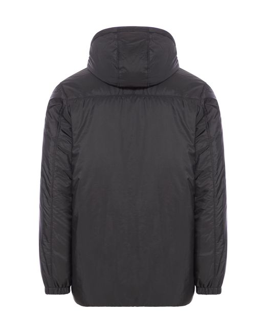Prada Gray Zipped Hooded Padded Jacket for men
