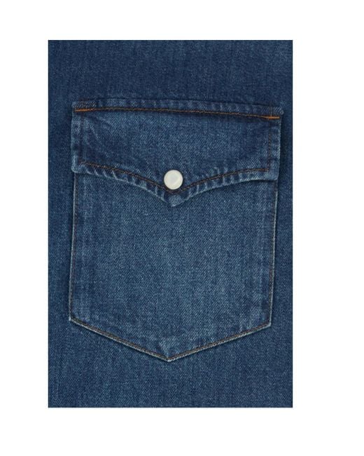 A.P.C. Blue Denim Shirts for men