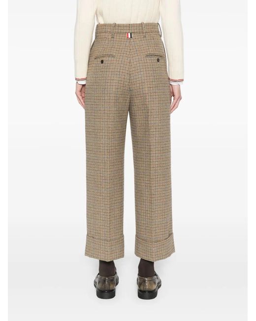 Thom Browne Gray Ginclub Check Cheviot Tweed Trousers