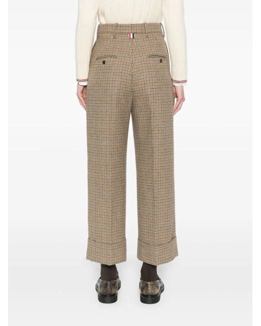 Thom Browne Gray Ginclub Check Cheviot Tweed Trousers