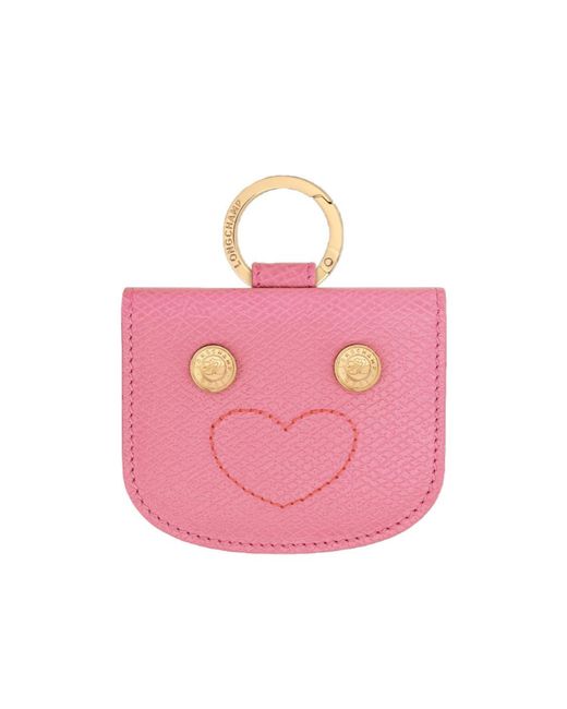 Longchamp Pink Heart Card Holder Wallet