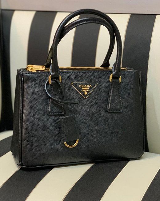 Prada Black Small Galleria Shoulder Bag
