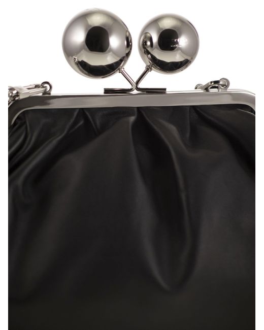 Weekend by Maxmara Black Milvanew Sheepskin Medium Bag
