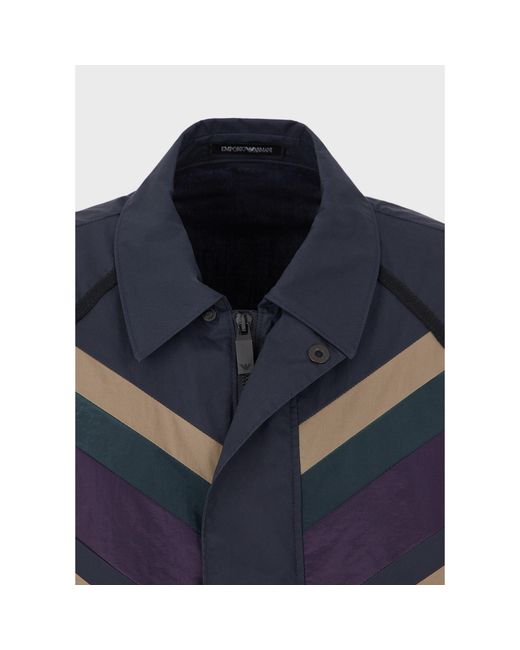 Emporio Armani Blue Minimalist Versatile Jacket for men