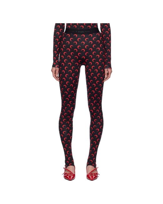 MARINE SERRE Purple Recycled Jersey Moon Stirrup Leggings
