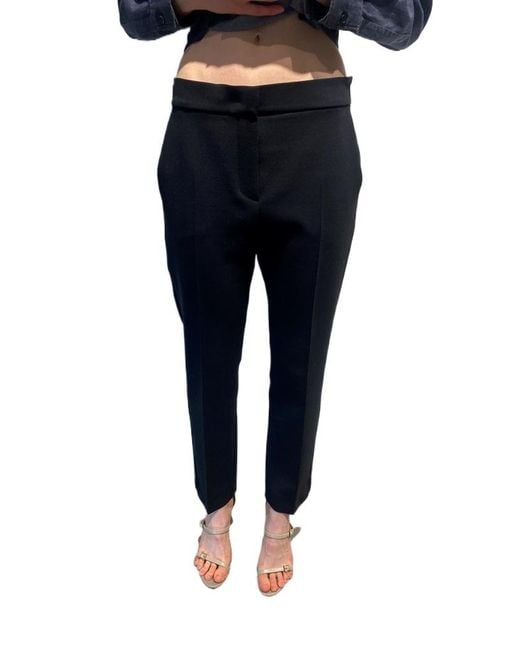 Max Mara Blue Straight-Leg Casual Pants