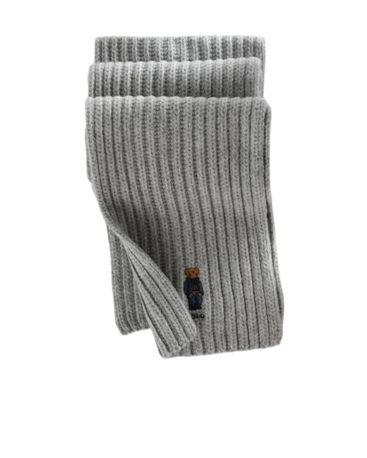 Polo Ralph Lauren Gray Denim Bear Scarf for men
