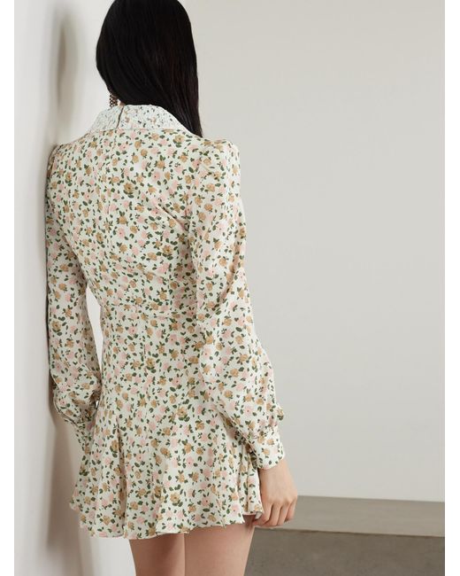 Alessandra Rich Natural Lapel Long-Sleeved Dress