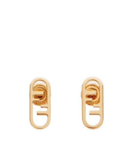 Fendi Metallic Colored Earrings