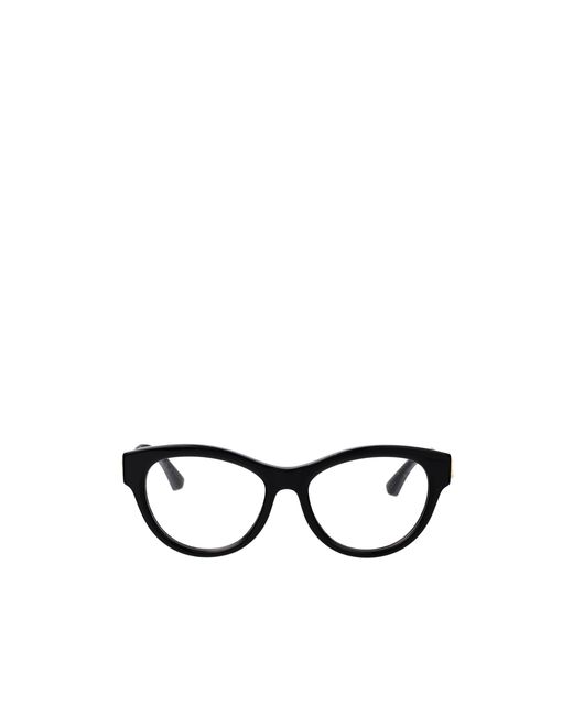 Burberry White Eyewear Round Frame Glasses