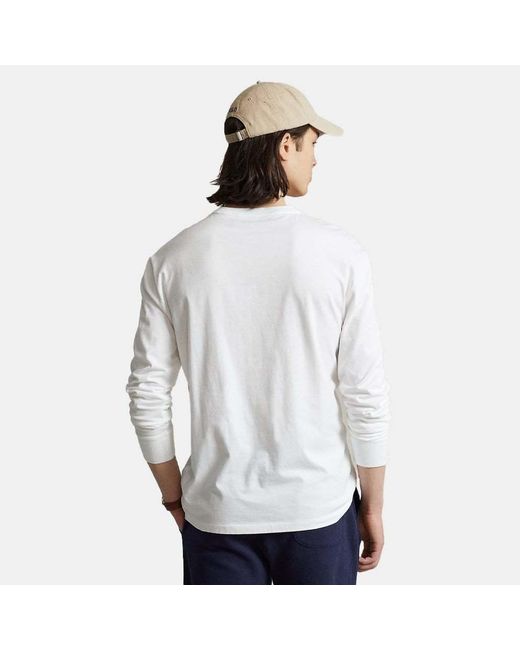 Polo Ralph Lauren White All Fits Jersey Long-Sleeved T-Shirt for men