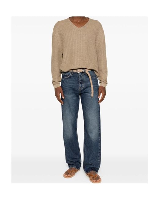 sunflower Blue Faded-Effect Jeans for men