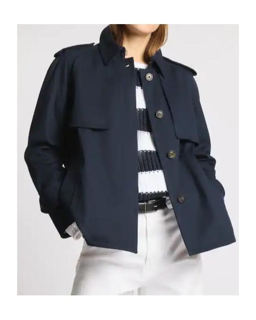 Fay Blue Cape-Style Short Jacket
