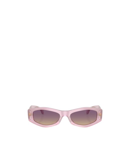 Versace Pink Geometric-Frame Sunglasses