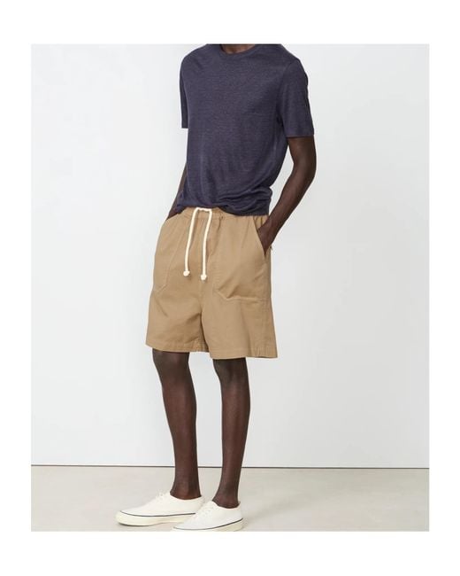 Officine Generale Natural Cargo Shorts for men