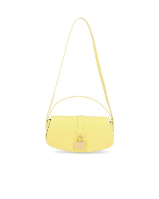 Céline Yellow Clutch On Strap