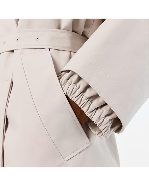 Jacquemus Natural Lapel Long-Sleeved Trench Coat