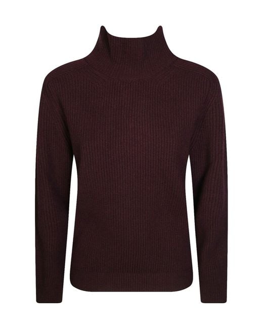 Dondup Red Ribbed Knit Sweater