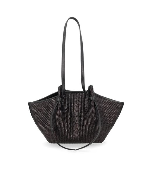 Yuzefi Black Mochi Knot-Detail Shoulder Bag