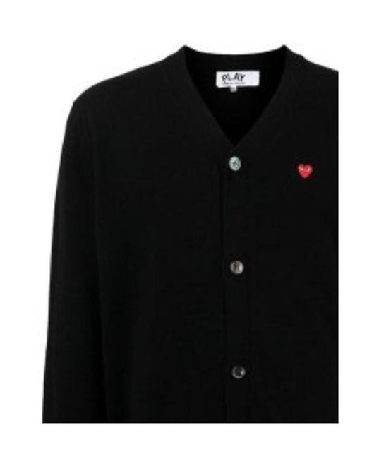 COMME DES GARÇONS PLAY Black Logo Details Cardigan for men