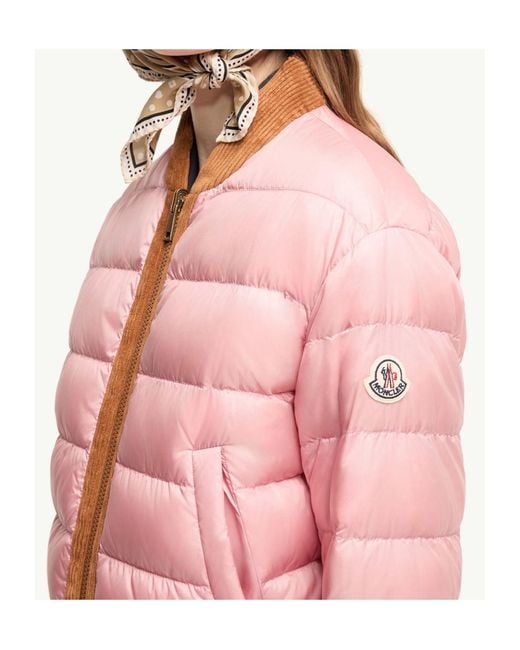 Moncler Brown Blageon Corduroy Reversible Down Jacket