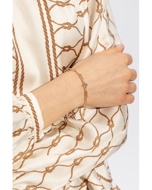 Tory Burch Metallic Good Luck 18Kt-Plated Bracelet