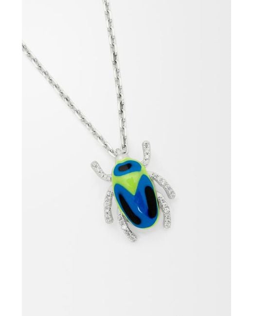 Loewe White Scarabeo Necklace