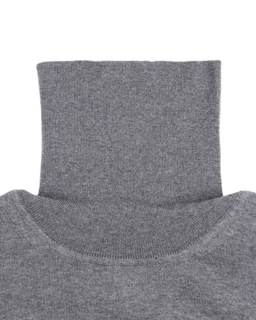 Ferragamo Gray High-Necked Sweater for men
