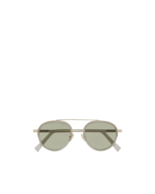 Zegna Metallic Orizzonte Ii Pilot-Frame Sunglasses for men