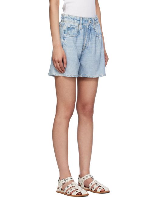 Rag & Bone Blue Miramar Denim Shorts