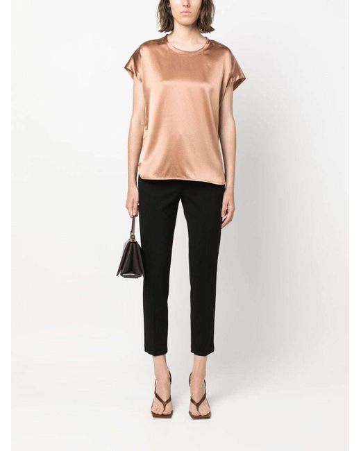 Pinko Black High Waist Tapered Leg Trousers