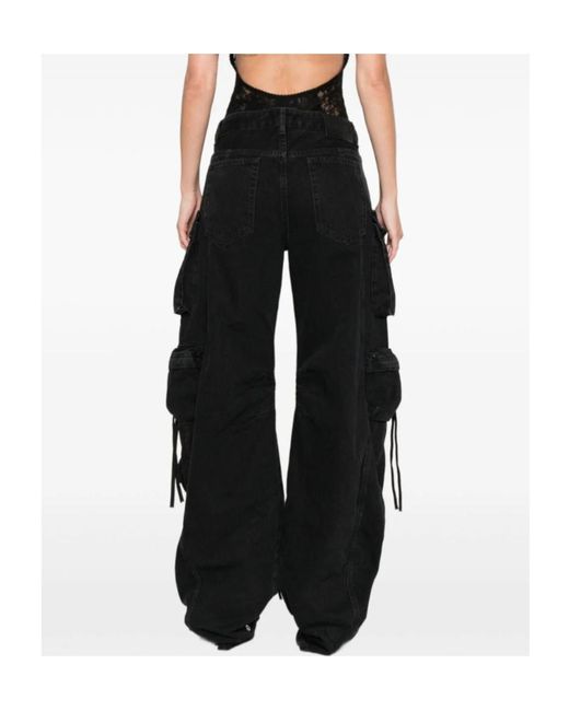 The Attico Black The Cargo Jeans