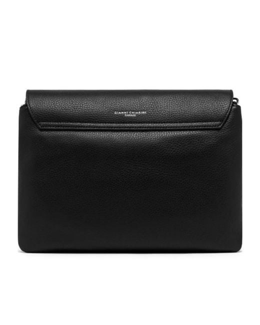 Gianni Chiarini Black Medium Three Grainy-Leather Shoulder Bag