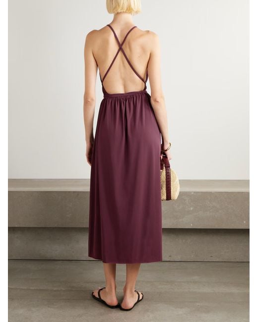 Eres Purple Ines Jersey Midi Dress