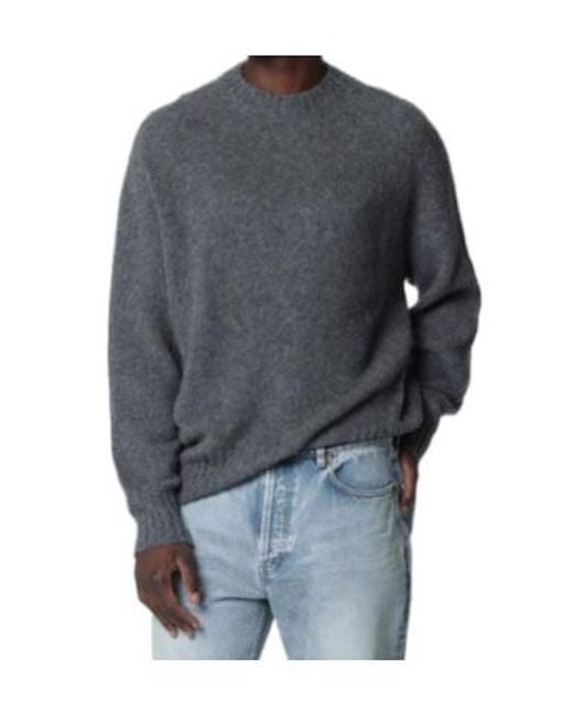 Tom Ford Gray Seamless Brushed Cashmere Crewneck Sweater for men