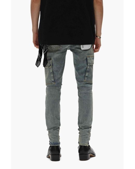 Purple Brand Blue Belt Loop Jeans for men