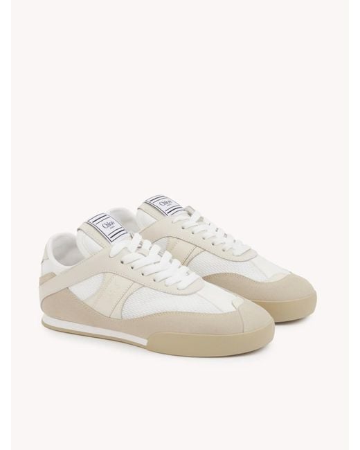 Chloé White Chlo Kick Lace-Up Sneakers