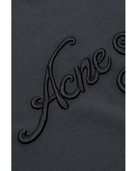 Acne Gray Logo Long-Sleeve T-Shirt for men