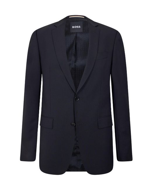 Boss Blue Single-Breasted Blazer for men