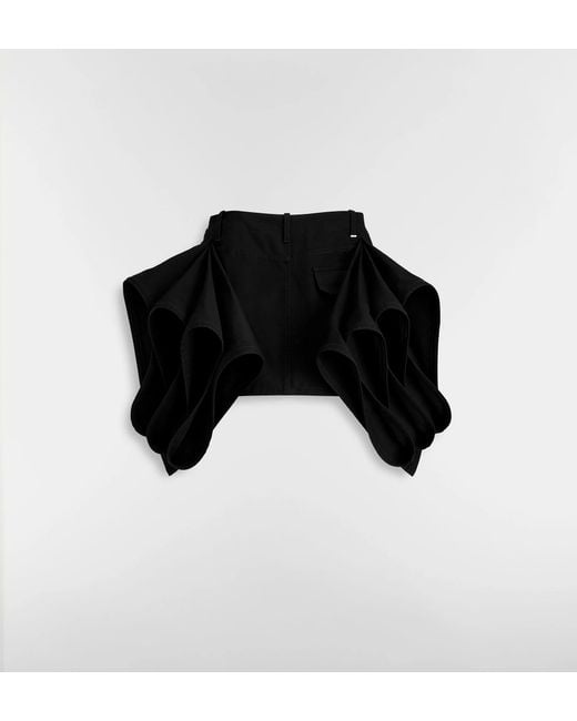 Dior Black Ruffled Miniskirt