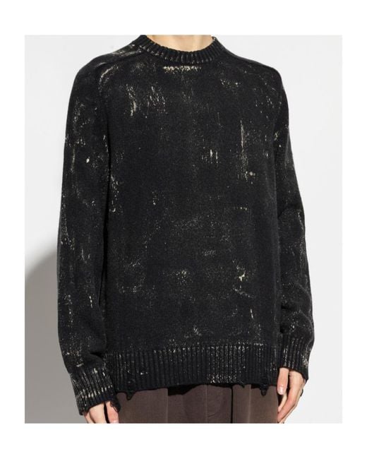DIESEL Black K-Maxense Distressed Jumper for men