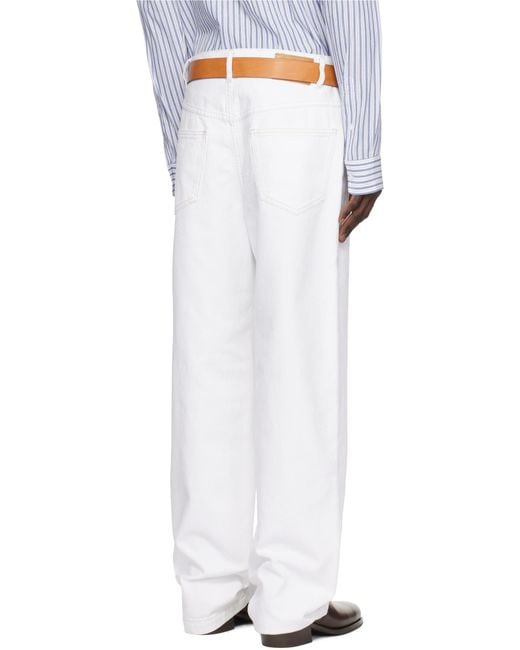 Isabel Marant White Logo-Patch Jeans for men