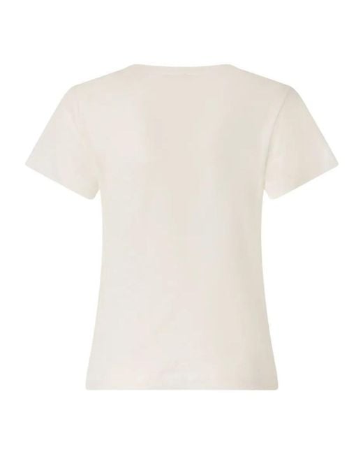 Pinko White Graphic-Print T-Shirt