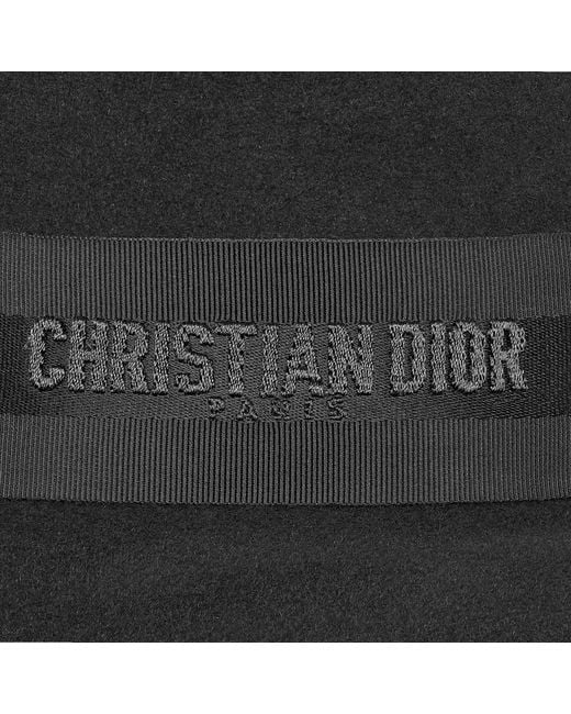 Dior White Logo Band Wide-Brim Hat