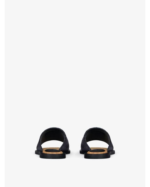 Givenchy White 4G Liquid Flat Mules