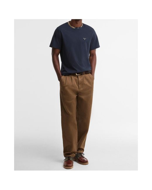 Barbour Blue Logo Short-Sleeved T-Shirt for men